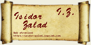 Isidor Zalad vizit kartica